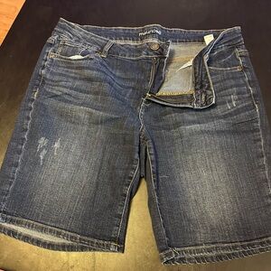 Maurices Dark Blue Denim Shorts